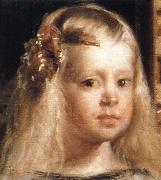 Diego Velazquez Las Meninas.Ausschnitt:Kopf der Infantin oil painting artist